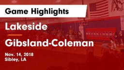 Lakeside  vs Gibsland-Coleman  Game Highlights - Nov. 14, 2018