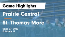 Prairie Central  vs St. Thomas More   Game Highlights - Sept. 27, 2022
