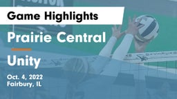 Prairie Central  vs Unity  Game Highlights - Oct. 4, 2022