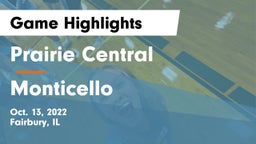 Prairie Central  vs Monticello  Game Highlights - Oct. 13, 2022