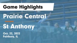 Prairie Central  vs St Anthony Game Highlights - Oct. 22, 2022