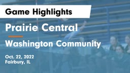 Prairie Central  vs Washington Community  Game Highlights - Oct. 22, 2022