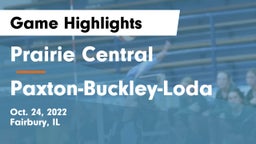 Prairie Central  vs Paxton-Buckley-Loda  Game Highlights - Oct. 24, 2022