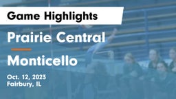 Prairie Central  vs Monticello  Game Highlights - Oct. 12, 2023