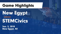 New Egypt  vs STEMCivics Game Highlights - Jan. 3, 2018