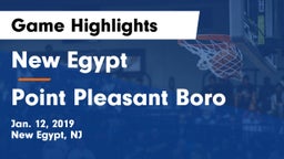 New Egypt  vs Point Pleasant Boro  Game Highlights - Jan. 12, 2019
