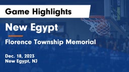 New Egypt  vs Florence Township Memorial  Game Highlights - Dec. 18, 2023