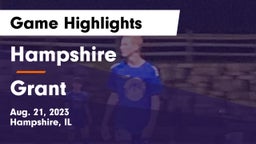 Hampshire  vs Grant  Game Highlights - Aug. 21, 2023