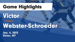 Victor  vs Webster-Schroeder  Game Highlights - Jan. 4, 2023