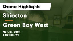 Shiocton  vs Green Bay West Game Highlights - Nov. 27, 2018