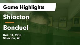 Shiocton  vs Bonduel  Game Highlights - Dec. 14, 2018