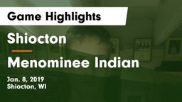 Shiocton  vs Menominee Indian  Game Highlights - Jan. 8, 2019