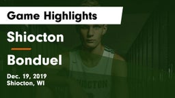 Shiocton  vs Bonduel  Game Highlights - Dec. 19, 2019