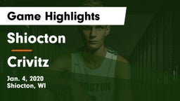 Shiocton  vs Crivitz Game Highlights - Jan. 4, 2020