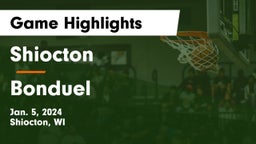 Shiocton  vs Bonduel  Game Highlights - Jan. 5, 2024