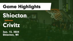 Shiocton  vs Crivitz Game Highlights - Jan. 13, 2024