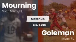 Matchup: Mourning  vs. Goleman  2017
