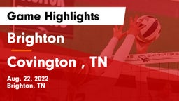 Brighton  vs Covington , TN Game Highlights - Aug. 22, 2022