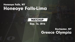 Matchup: Honeoye Falls-Lima vs. Greece Olympia  2016