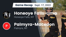 Recap: Honeoye Falls-Lima  vs. Palmyra-Macedon  2022