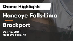 Honeoye Falls-Lima  vs Brockport  Game Highlights - Dec. 10, 2019