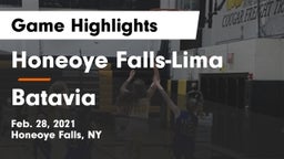 Honeoye Falls-Lima  vs Batavia Game Highlights - Feb. 28, 2021