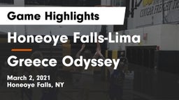 Honeoye Falls-Lima  vs Greece Odyssey  Game Highlights - March 2, 2021