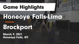 Honeoye Falls-Lima  vs Brockport  Game Highlights - March 9, 2021