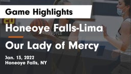 Honeoye Falls-Lima  vs Our Lady of Mercy Game Highlights - Jan. 13, 2022