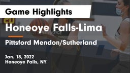Honeoye Falls-Lima  vs Pittsford Mendon/Sutherland Game Highlights - Jan. 18, 2022
