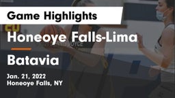 Honeoye Falls-Lima  vs Batavia Game Highlights - Jan. 21, 2022