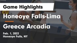 Honeoye Falls-Lima  vs Greece Arcadia  Game Highlights - Feb. 1, 2022
