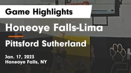 Honeoye Falls-Lima  vs Pittsford Sutherland  Game Highlights - Jan. 17, 2023