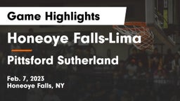 Honeoye Falls-Lima  vs Pittsford Sutherland  Game Highlights - Feb. 7, 2023