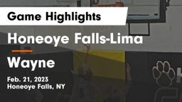 Honeoye Falls-Lima  vs Wayne  Game Highlights - Feb. 21, 2023