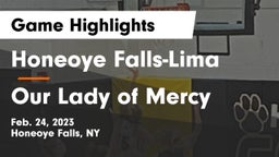 Honeoye Falls-Lima  vs Our Lady of Mercy Game Highlights - Feb. 24, 2023