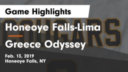 Honeoye Falls-Lima  vs Greece Odyssey  Game Highlights - Feb. 13, 2019