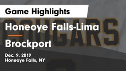 Honeoye Falls-Lima  vs Brockport Game Highlights - Dec. 9, 2019