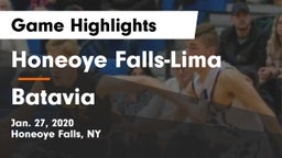 Honeoye Falls-Lima  vs Batavia Game Highlights - Jan. 27, 2020