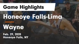 Honeoye Falls-Lima  vs Wayne Game Highlights - Feb. 29, 2020
