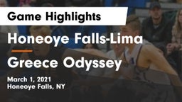 Honeoye Falls-Lima  vs Greece Odyssey  Game Highlights - March 1, 2021