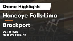 Honeoye Falls-Lima  vs Brockport  Game Highlights - Dec. 2, 2023