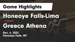 Honeoye Falls-Lima  vs Greece Athena  Game Highlights - Dec. 6, 2023