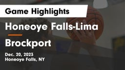 Honeoye Falls-Lima  vs Brockport  Game Highlights - Dec. 20, 2023