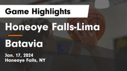 Honeoye Falls-Lima  vs Batavia Game Highlights - Jan. 17, 2024