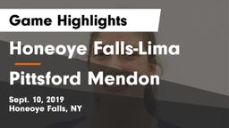 Honeoye Falls-Lima  vs Pittsford Mendon Game Highlights - Sept. 10, 2019