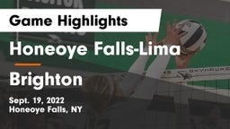 Honeoye Falls-Lima  vs Brighton  Game Highlights - Sept. 19, 2022