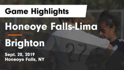 Honeoye Falls-Lima  vs Brighton  Game Highlights - Sept. 20, 2019