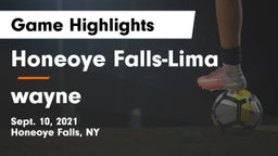 Honeoye Falls-Lima  vs wayne Game Highlights - Sept. 10, 2021