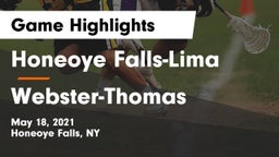 Honeoye Falls-Lima  vs Webster-Thomas  Game Highlights - May 18, 2021